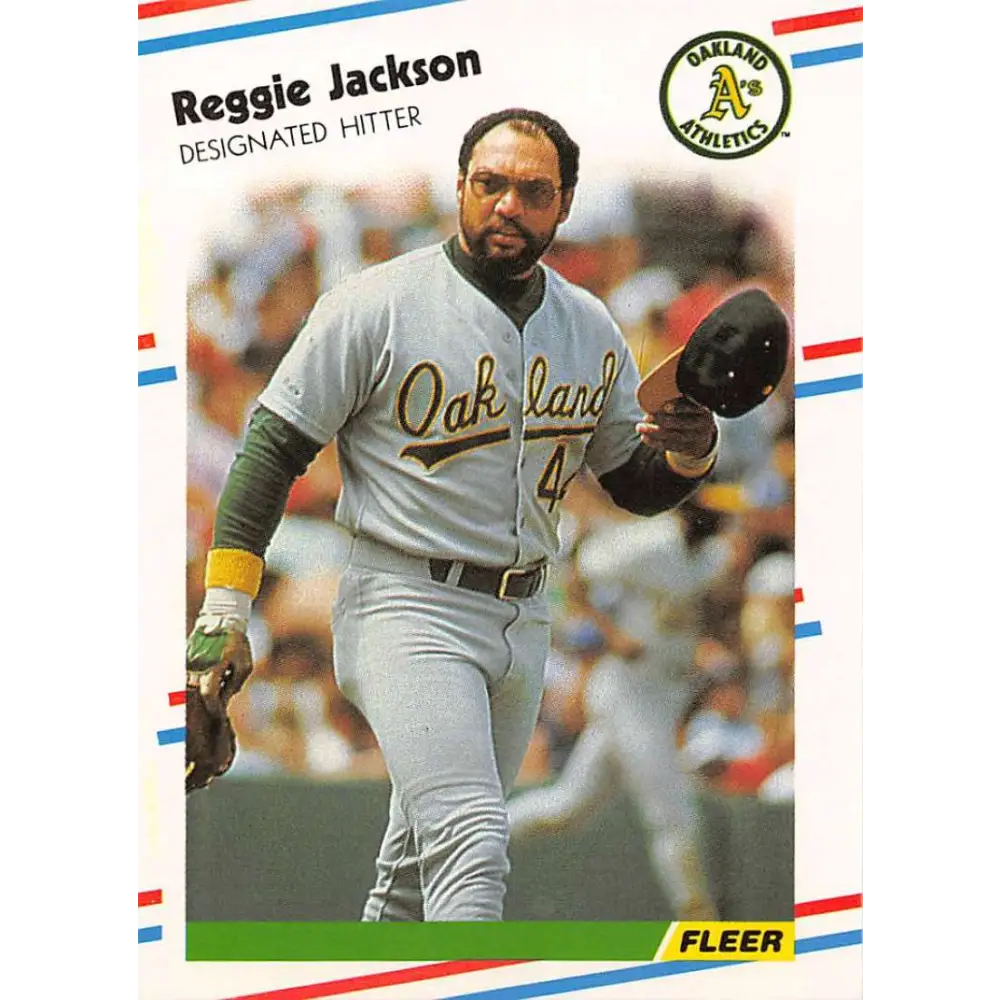 1988 Fleer #283 Reggie Jackson EX Excellent Oakland Athletics Baseball Card  Image 1