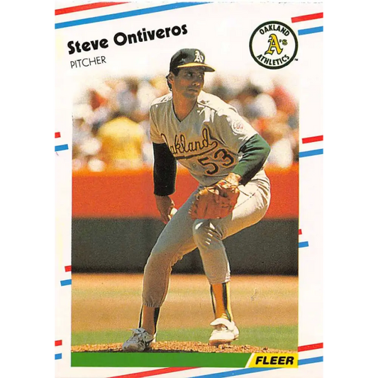 1988 Fleer #289 Steve Ontiveros EX Excellent Oakland Athletics Baseball Card  Image 1