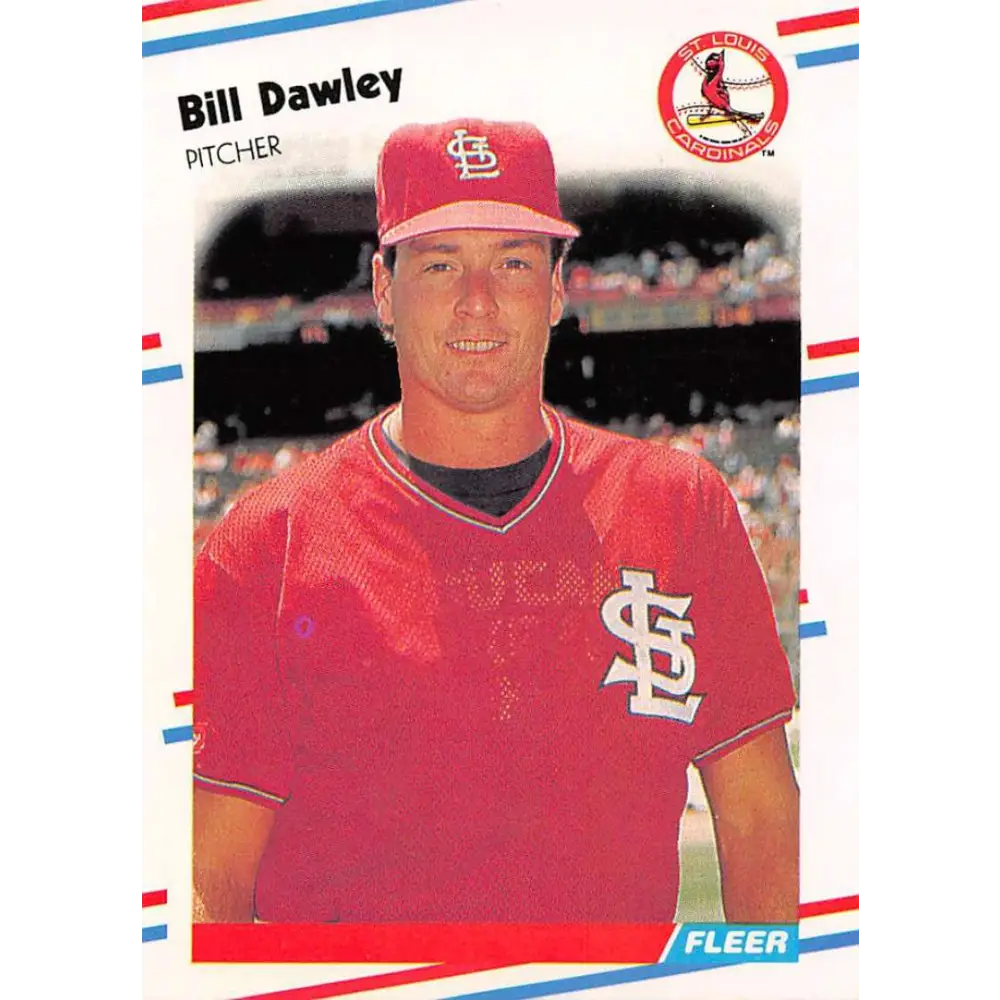 1988 Fleer #29 Bill Dawley EX Excellent St. Louis Cardinals Baseball Card  Image 1