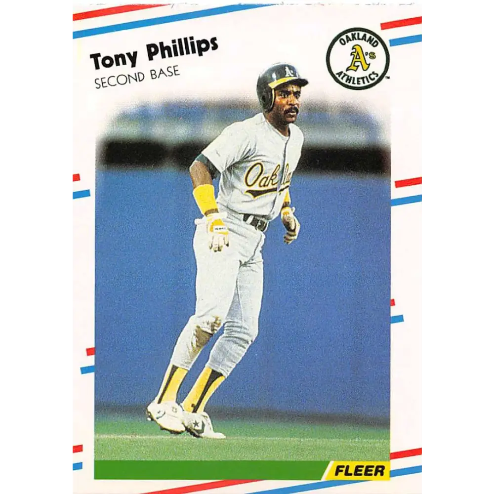 1988 Fleer #290 Tony Phillips EX Excellent Oakland Athletics Baseball Card  Image 1