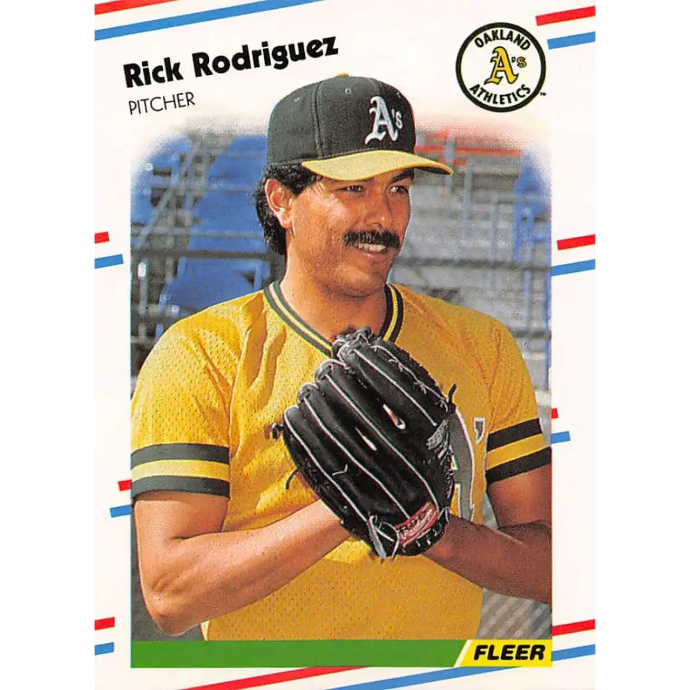 1988 Fleer #293 Rick Rodriguez EX Excellent Oakland Athletics Baseball Card  Image 1