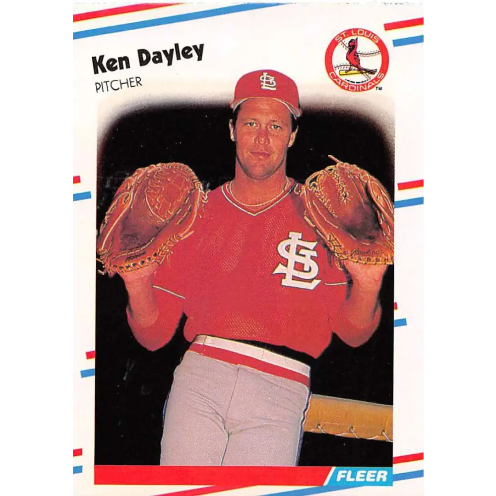 1988 Fleer #30 Ken Dayley EX Excellent St. Louis Cardinals Baseball Card  Image 1