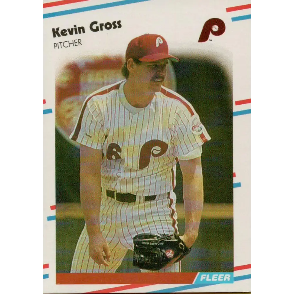 1988 Fleer #303 Kevin Gross EX Excellent Philadelphia Phillies Baseball Card  Image 1