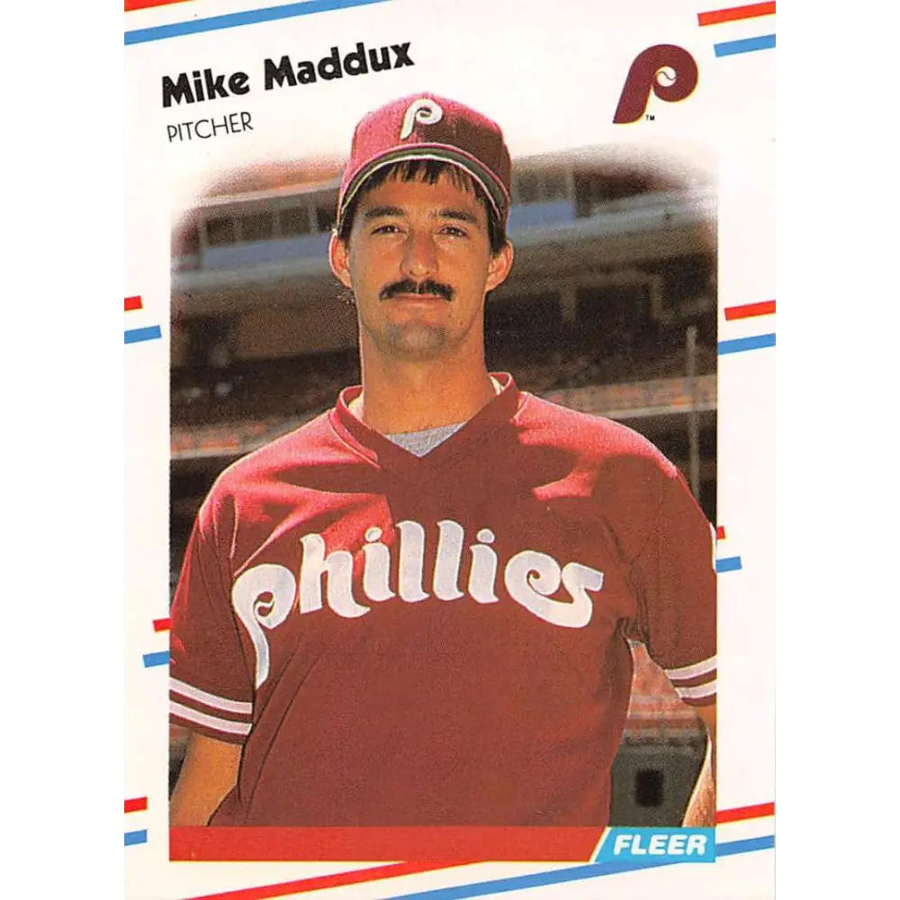 1988 Fleer #309 Mike Maddux EX Excellent Philadelphia Phillies Baseball Card  Image 1