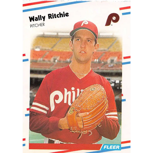 1988 Fleer #312 Wally Ritchie EX Excellent Philadelphia Phillies Baseball Card  Image 1
