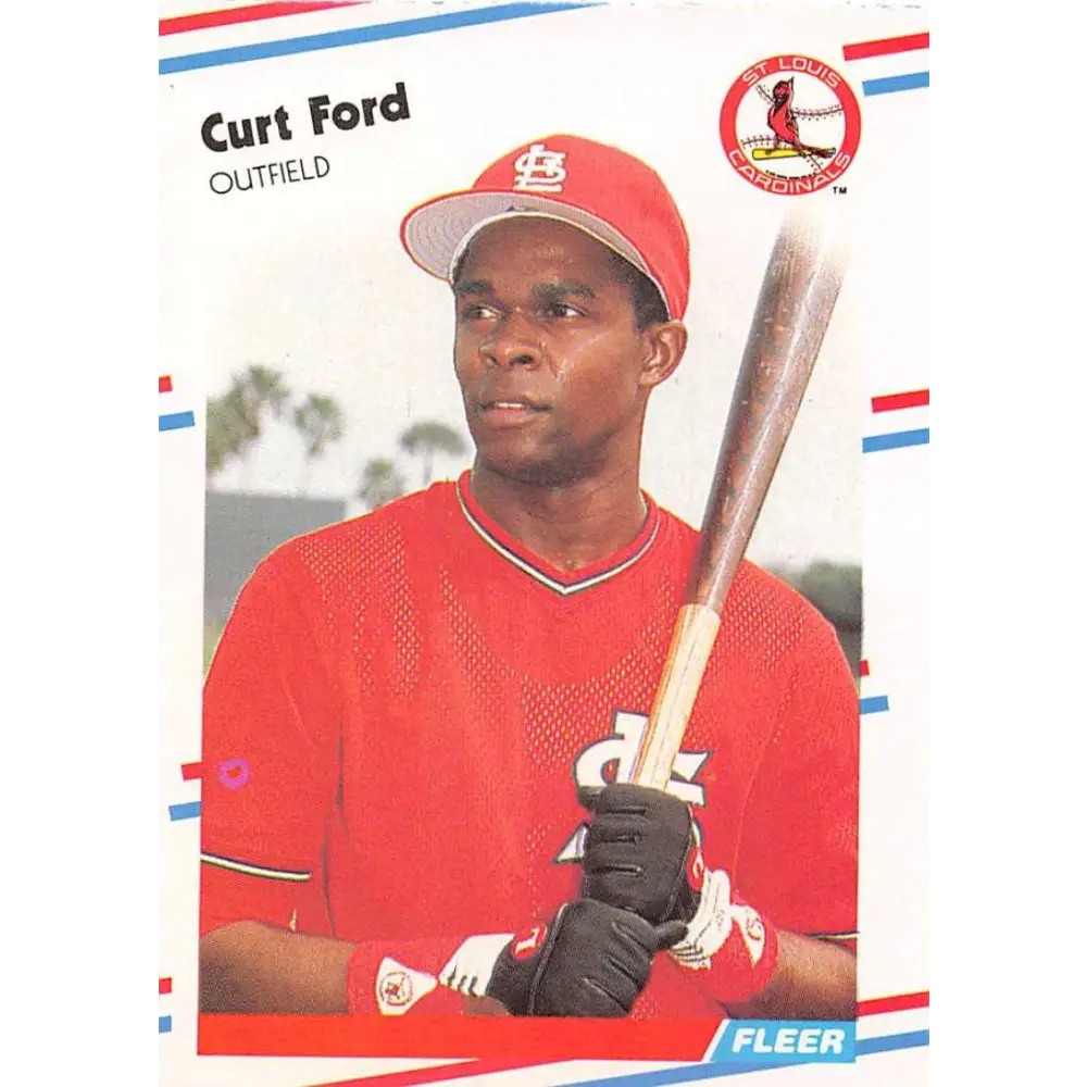 1988 Fleer #32 Curt Ford EX Excellent St. Louis Cardinals Baseball Card  Image 1