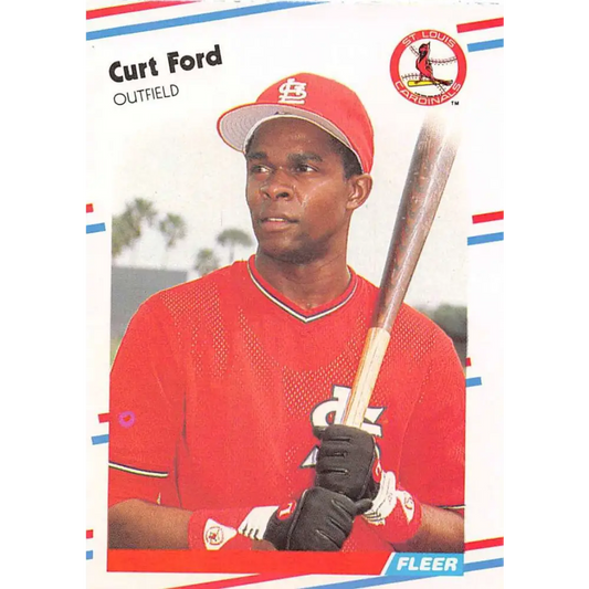 1988 Fleer #32 Curt Ford EX Excellent St. Louis Cardinals Baseball Card  Image 1