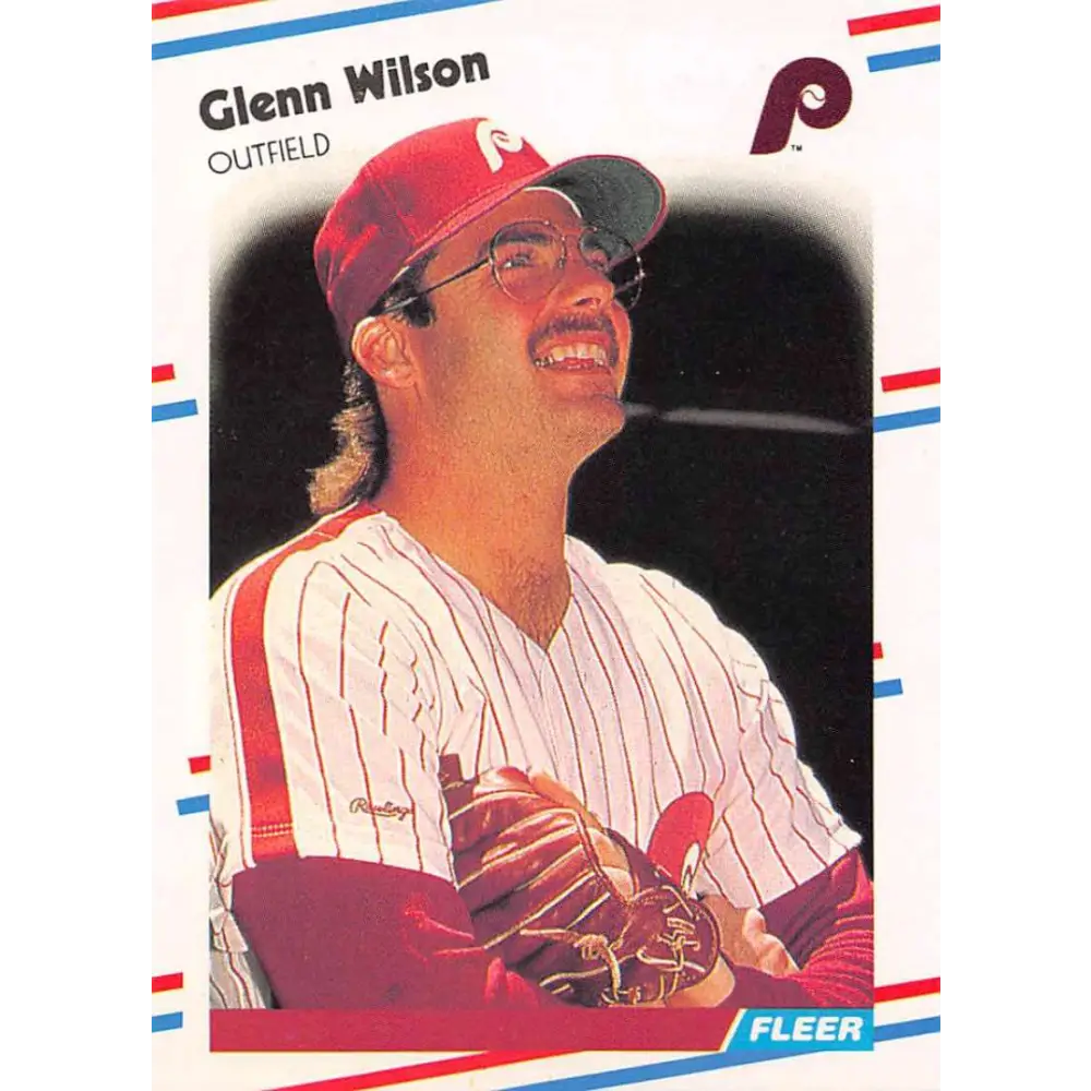 1988 Fleer #320 Glenn Wilson EX Excellent Philadelphia Phillies Baseball Card  Image 1