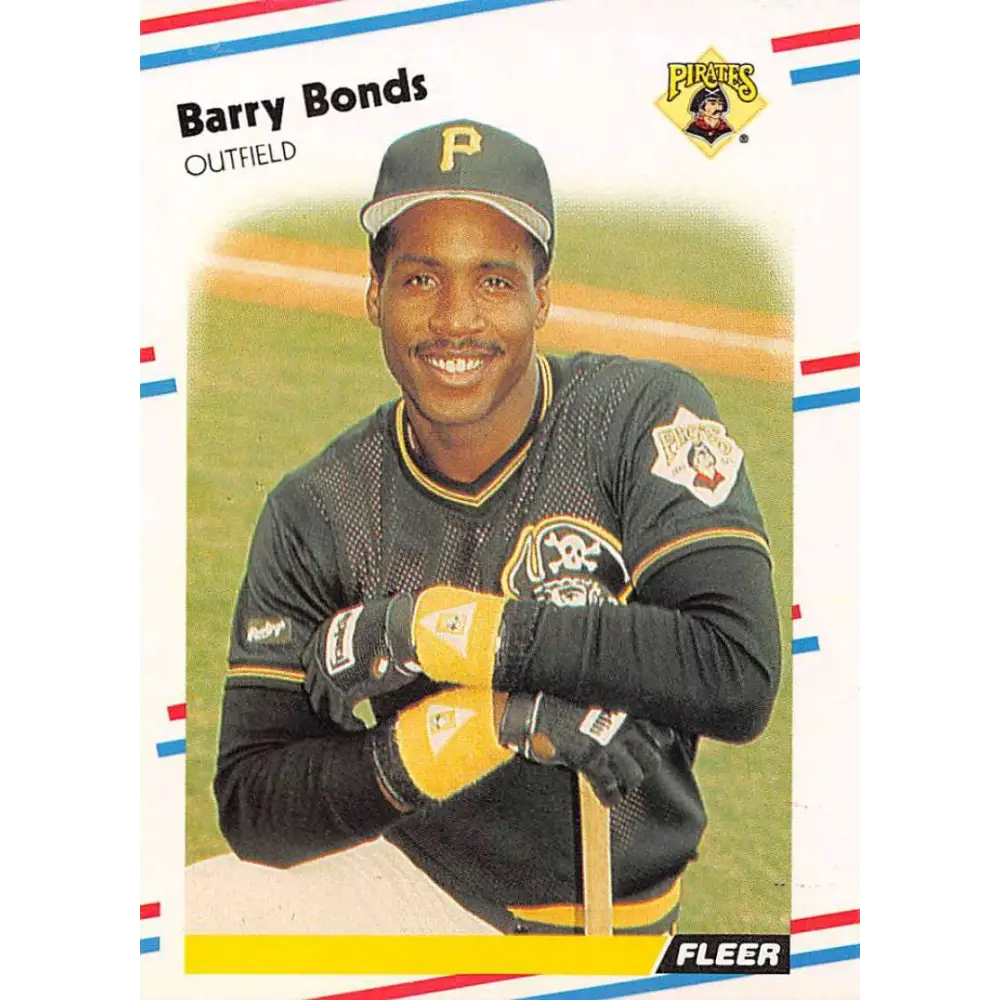 1988 Fleer #322 Barry Bonds EX Excellent Pittsburgh Pirates Baseball Card  Image 1
