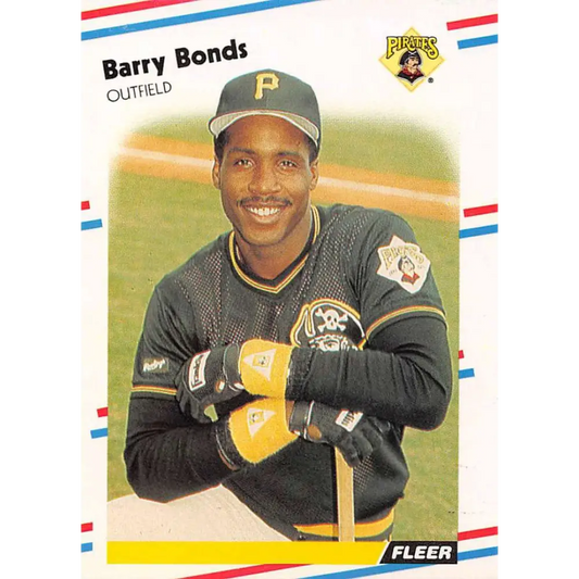 1988 Fleer #322 Barry Bonds EX Excellent Pittsburgh Pirates Baseball Card  Image 1