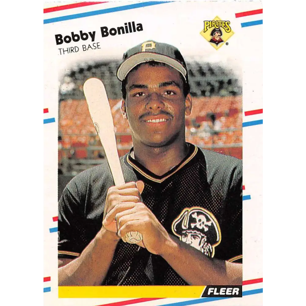 1988 Fleer #323 Bobby Bonilla EX Excellent Pittsburgh Pirates Baseball Card  Image 1