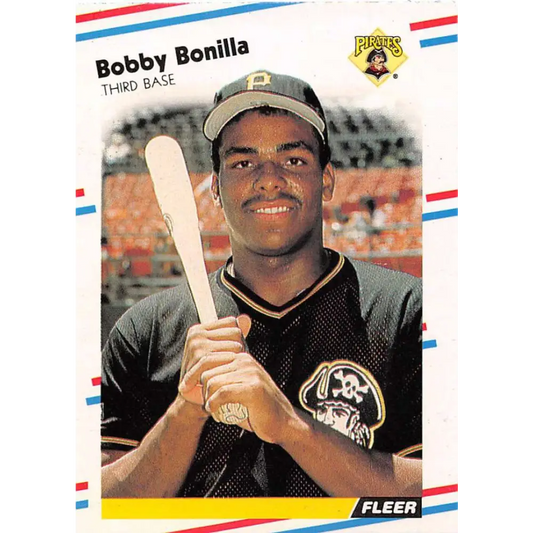 1988 Fleer #323 Bobby Bonilla EX Excellent Pittsburgh Pirates Baseball Card  Image 1
