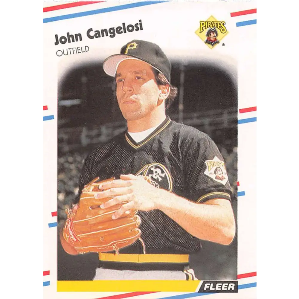 1988 Fleer #325 John Cangelosi EX Excellent Pittsburgh Pirates Baseball Card  Image 1