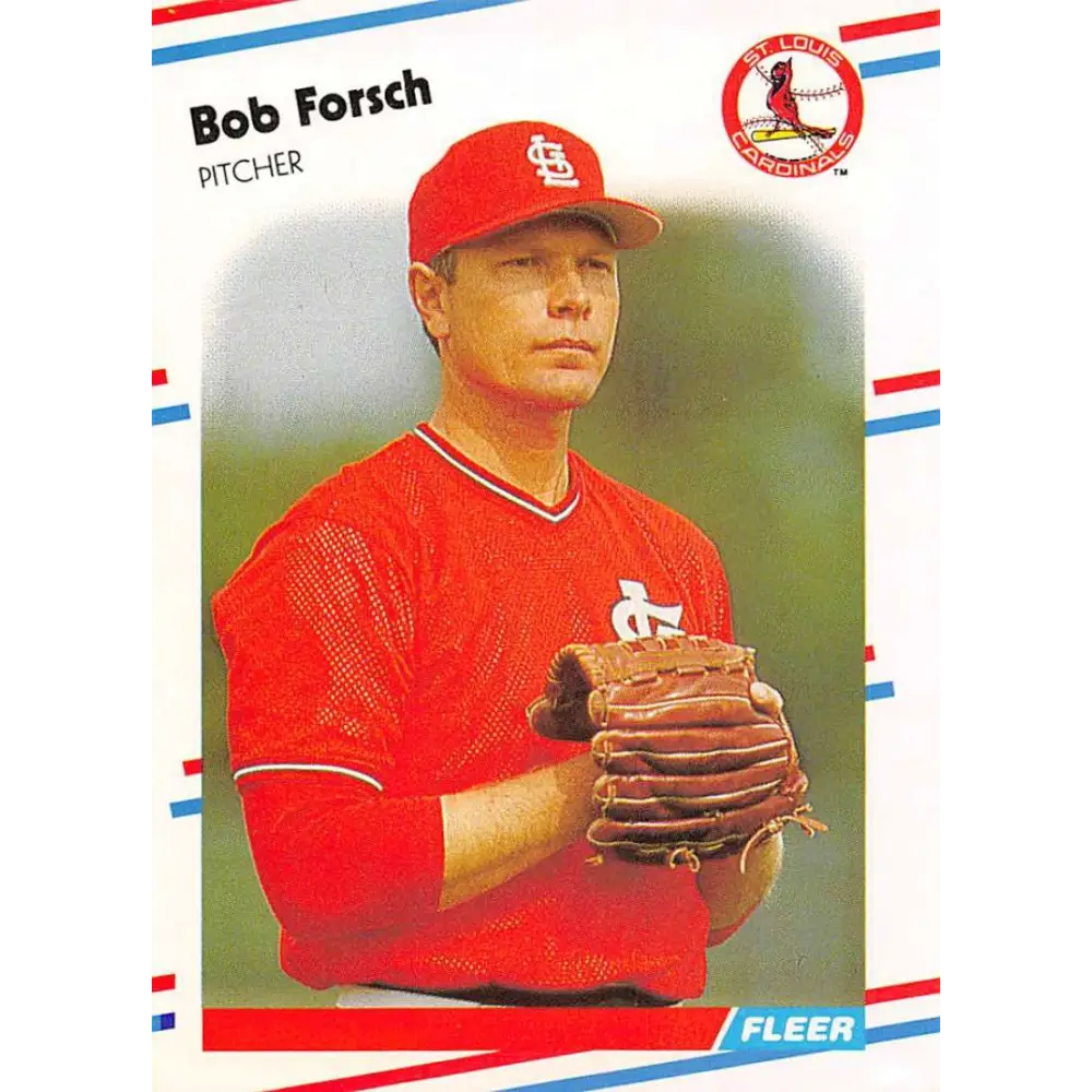 1988 Fleer #33 Bob Forsch EX Excellent St. Louis Cardinals Baseball Card  Image 1