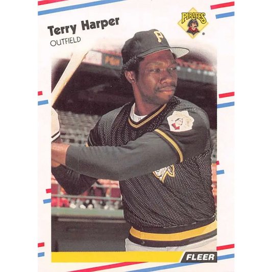 1988 Fleer #331 Terry Harper EX Excellent Pittsburgh Pirates Baseball Card  Image 1