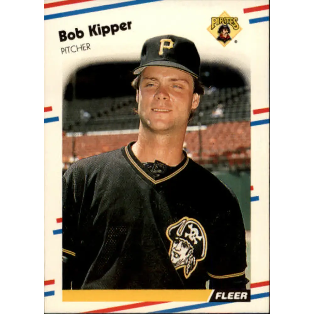 1988 Fleer #332 Bob Kipper EX Excellent Pittsburgh Pirates Baseball Card  Image 1