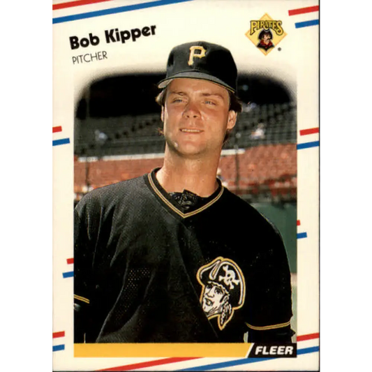 1988 Fleer #332 Bob Kipper EX Excellent Pittsburgh Pirates Baseball Card  Image 1