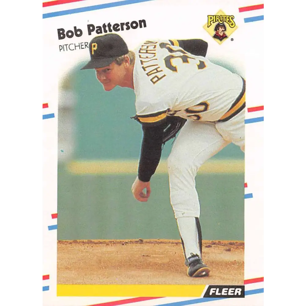 1988 Fleer #337 Bob Patterson EX Excellent Pittsburgh Pirates Baseball Card  Image 1