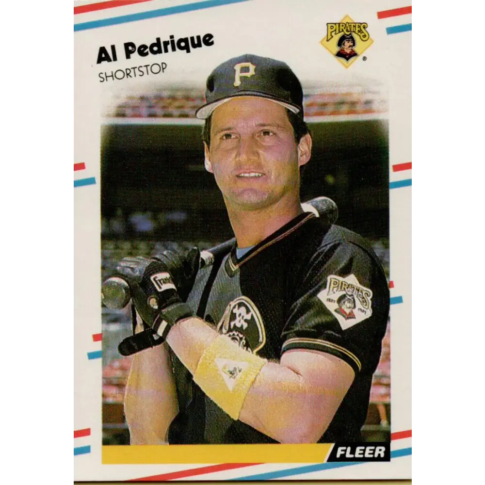 1988 Fleer #338 Al Pedrique EX Excellent Pittsburgh Pirates Baseball Card  Image 1