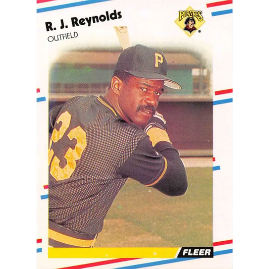1988 Fleer #339 R.J. Reynolds EX Excellent Pittsburgh Pirates Baseball Card  Image 1