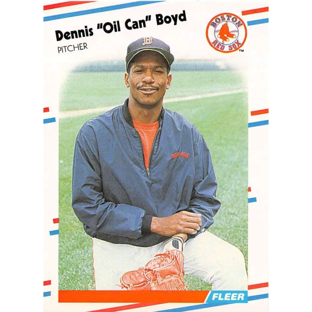 1988 Fleer #347 Oil Can Boyd EX Excellent Boston Red Sox Baseball Card  Image 1