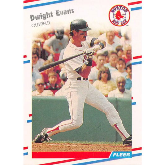 1988 Fleer #351 Dwight Evans EX Excellent Boston Red Sox Baseball Card  Image 1
