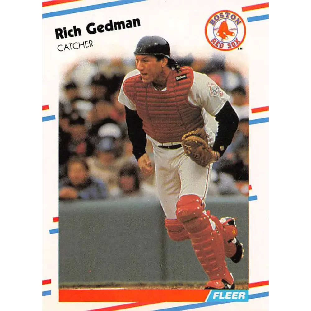 1988 Fleer #353 Rich Gedman EX Excellent Boston Red Sox Baseball Card  Image 1
