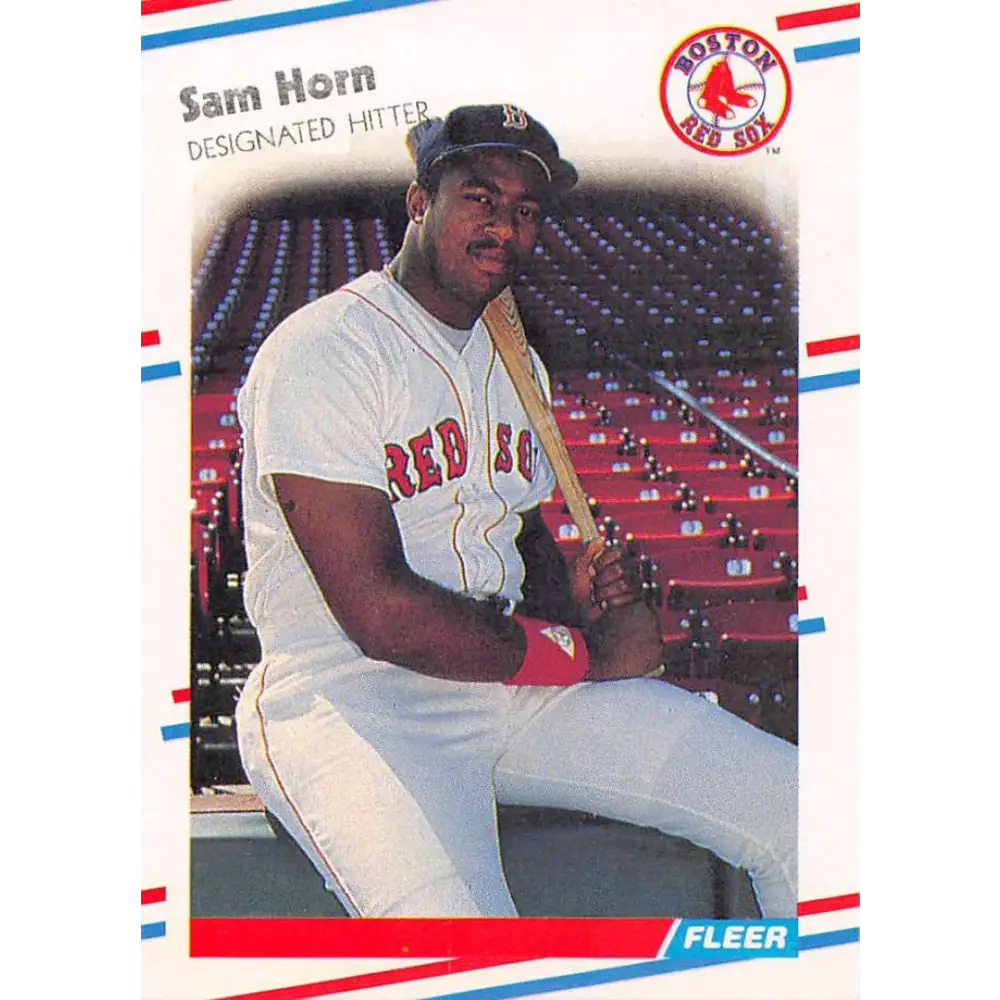 1988 Fleer #355 Sam Horn EX Excellent RC Rookie Boston Red Sox Baseball Card  Image 1