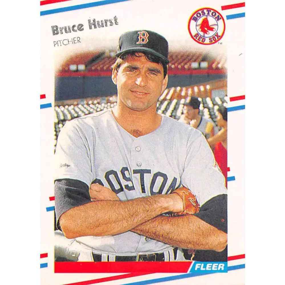 1988 Fleer #356 Bruce Hurst EX Excellent Boston Red Sox Baseball Card  Image 1