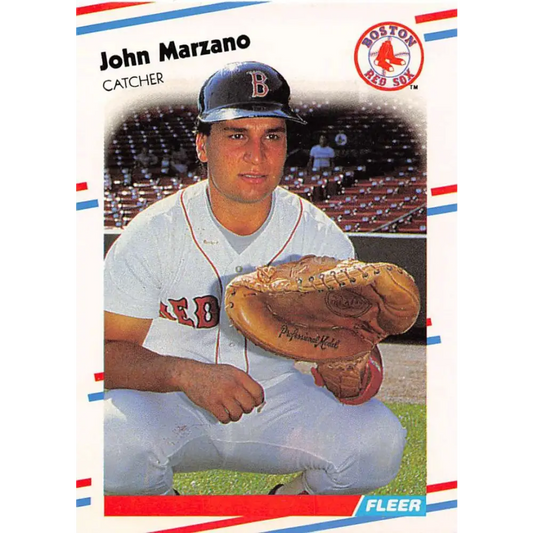 1988 Fleer #357 John Marzano EX Excellent Boston Red Sox Baseball Card  Image 1