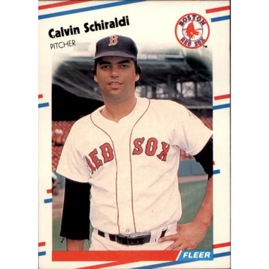 1988 Fleer #365 Calvin Schiraldi EX Excellent Boston Red Sox Baseball Card  Image 1