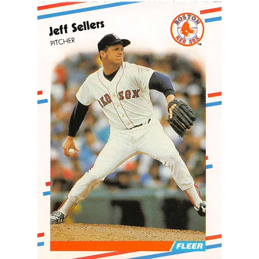 1988 Fleer #366 Jeff Sellers EX Excellent Boston Red Sox Baseball Card  Image 1