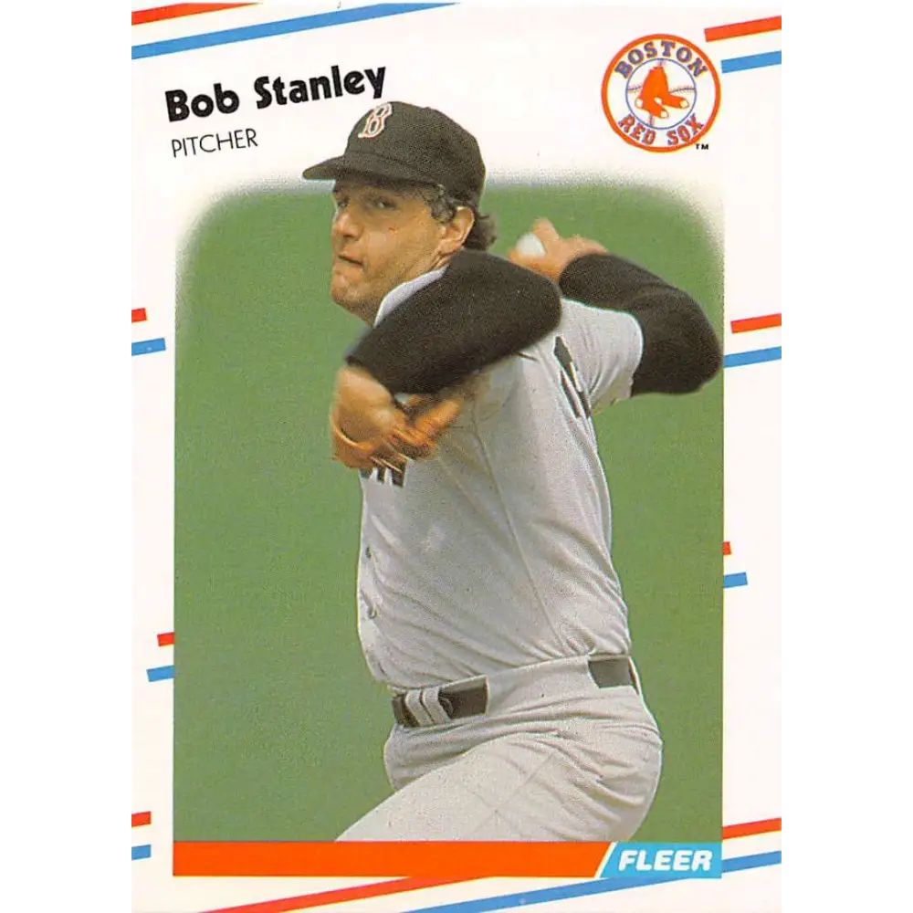 1988 Fleer #367 Bob Stanley EX Excellent Boston Red Sox Baseball Card  Image 1