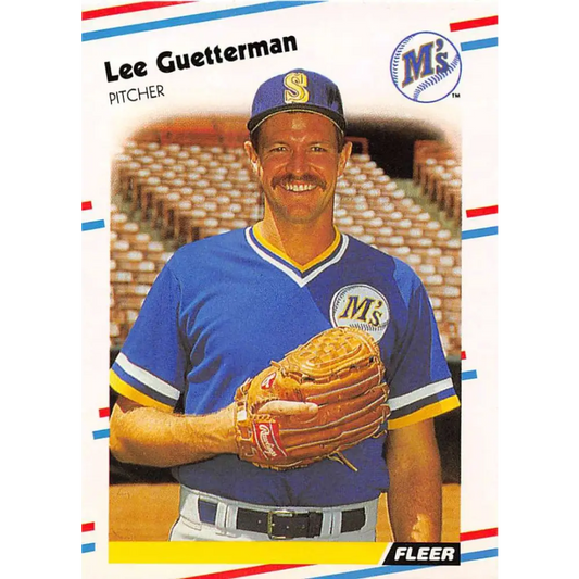 1988 Fleer #374 Lee Guetterman EX Excellent Seattle Mariners Baseball Card  Image 1