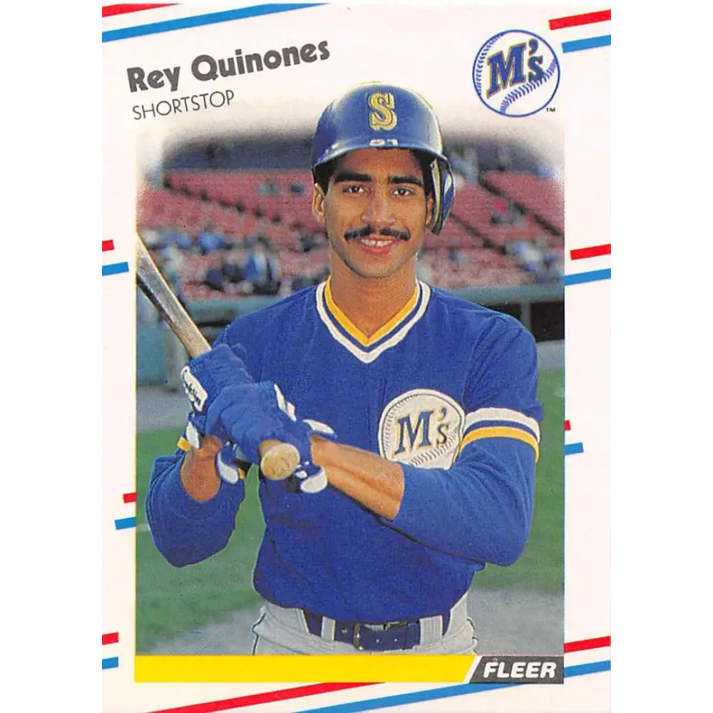 1988 Fleer #386 Rey Quinones EX Excellent Seattle Mariners Baseball Card  Image 1