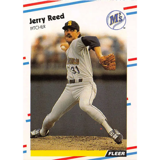 1988 Fleer #387 Jerry Reed EX Excellent Seattle Mariners Baseball Card  Image 1