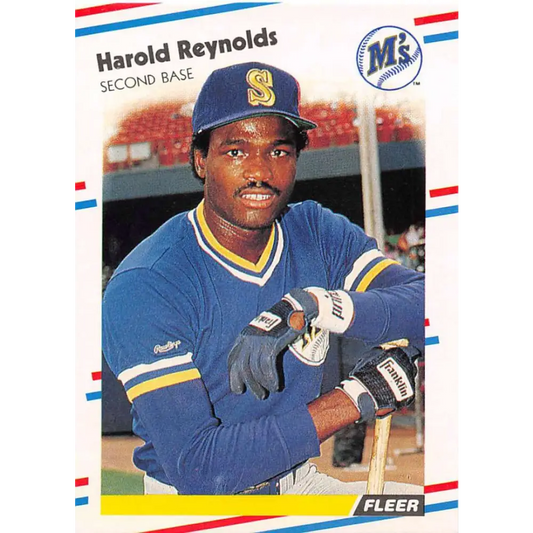 1988 Fleer #388 Harold Reynolds EX Excellent Seattle Mariners Baseball Card  Image 1