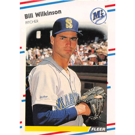 1988 Fleer #390 Bill Wilkinson EX Excellent Seattle Mariners Baseball Card  Image 1