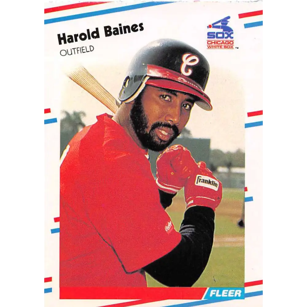 1988 Fleer #391 Harold Baines EX Excellent Chicago White Sox Baseball Card  Image 1