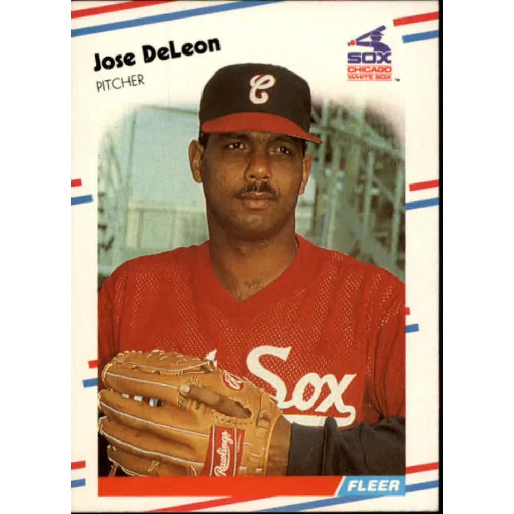1988 Fleer #395 Jose DeLeon EX Excellent Chicago White Sox Baseball Card  Image 1