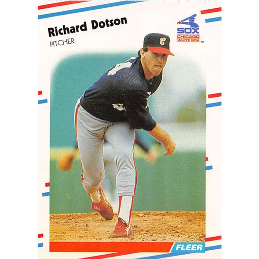1988 Fleer #396 Richard Dotson EX Excellent Chicago White Sox Baseball Card  Image 1