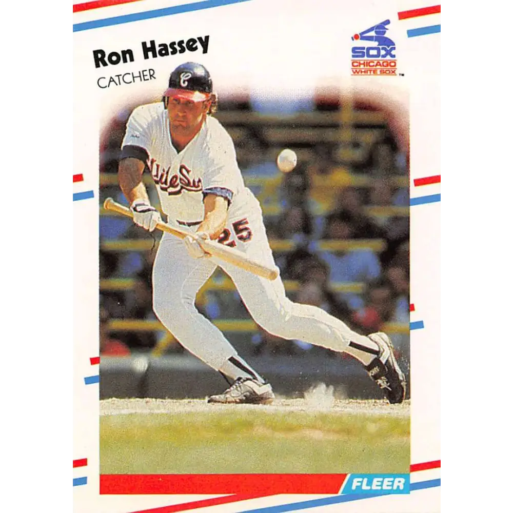 1988 Fleer #399 Ron Hassey EX Excellent Chicago White Sox Baseball Card  Image 1