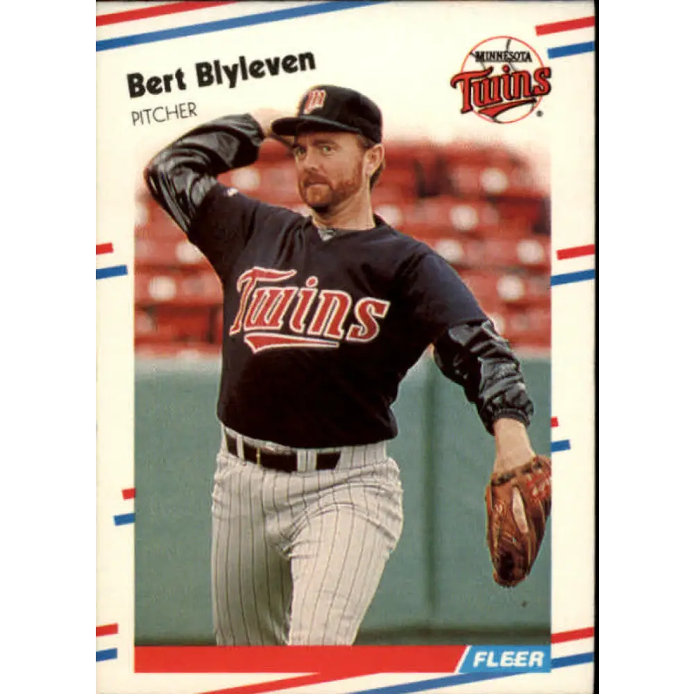 1988 Fleer #4 Bert Blyleven EX Excellent Minnesota Twins Baseball Card  Image 1