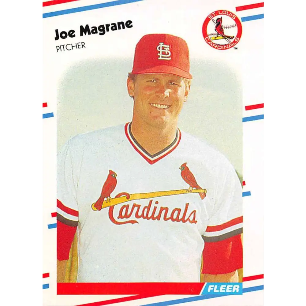 1988 Fleer #40 Joe Magrane EX Excellent RC Rookie St. Louis Cardinals Baseball Card  Image 1