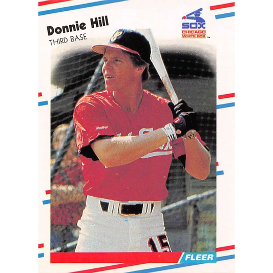 1988 Fleer #400 Donnie Hill EX Excellent Chicago White Sox Baseball Card  Image 1