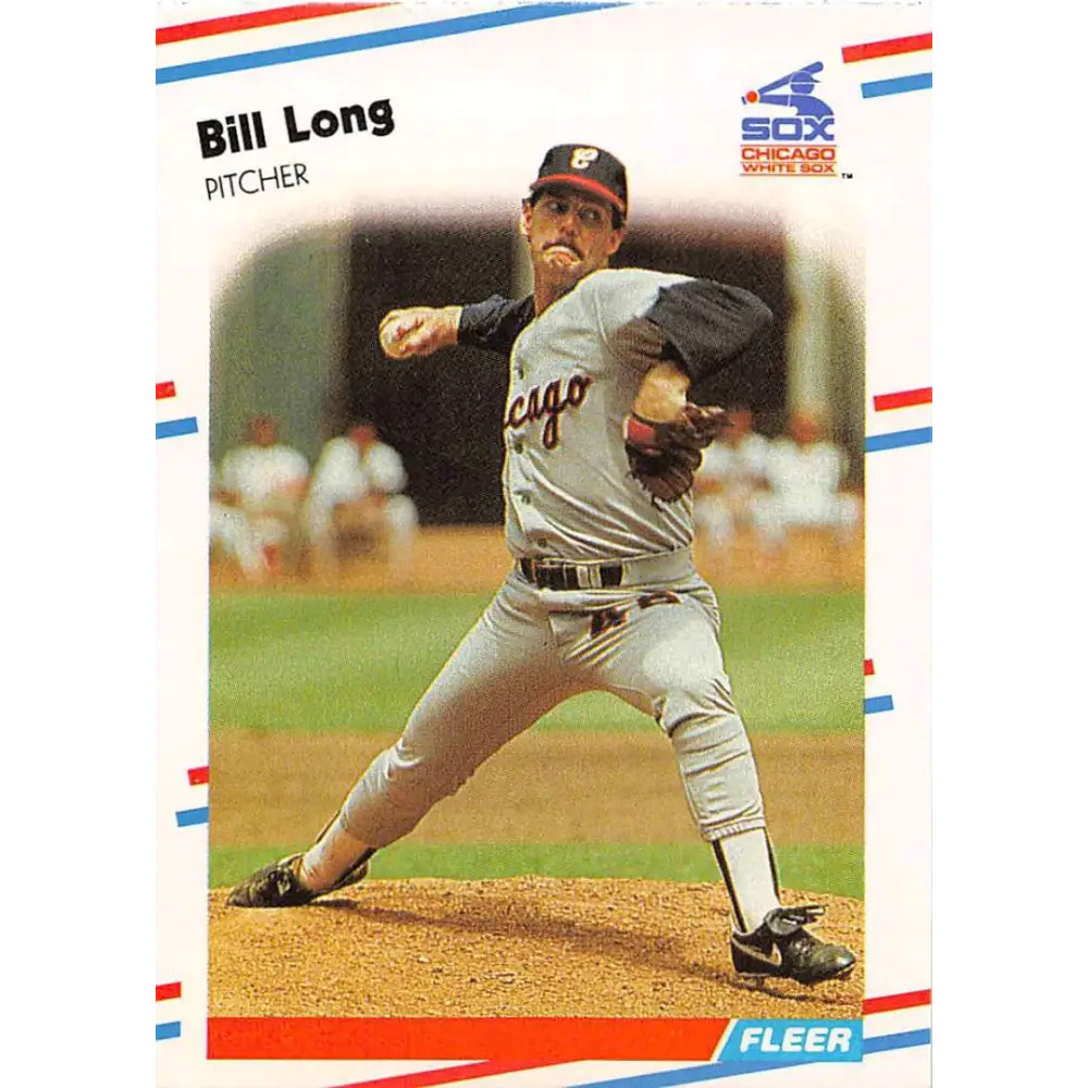 1988 Fleer #404 Bill Long EX Excellent RC Rookie Chicago White Sox Baseball Card  Image 1