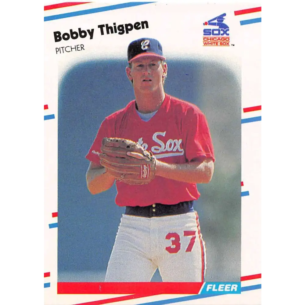 1988 Fleer #410 Bobby Thigpen EX Excellent Chicago White Sox Baseball Card  Image 1