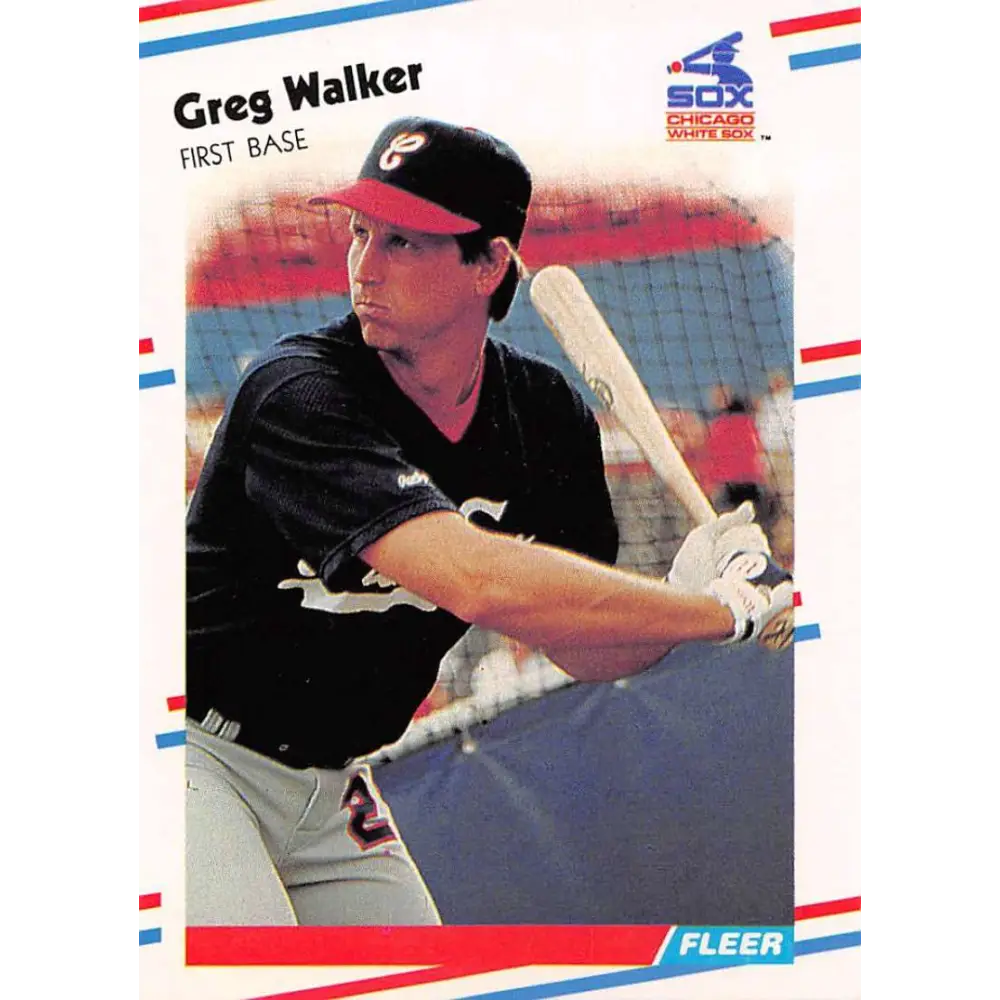 1988 Fleer #411 Greg Walker EX Excellent Chicago White Sox Baseball Card  Image 1