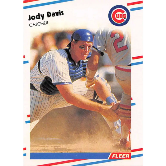 1988 Fleer #414 Jody Davis EX Excellent Chicago Cubs Baseball Card  Image 1