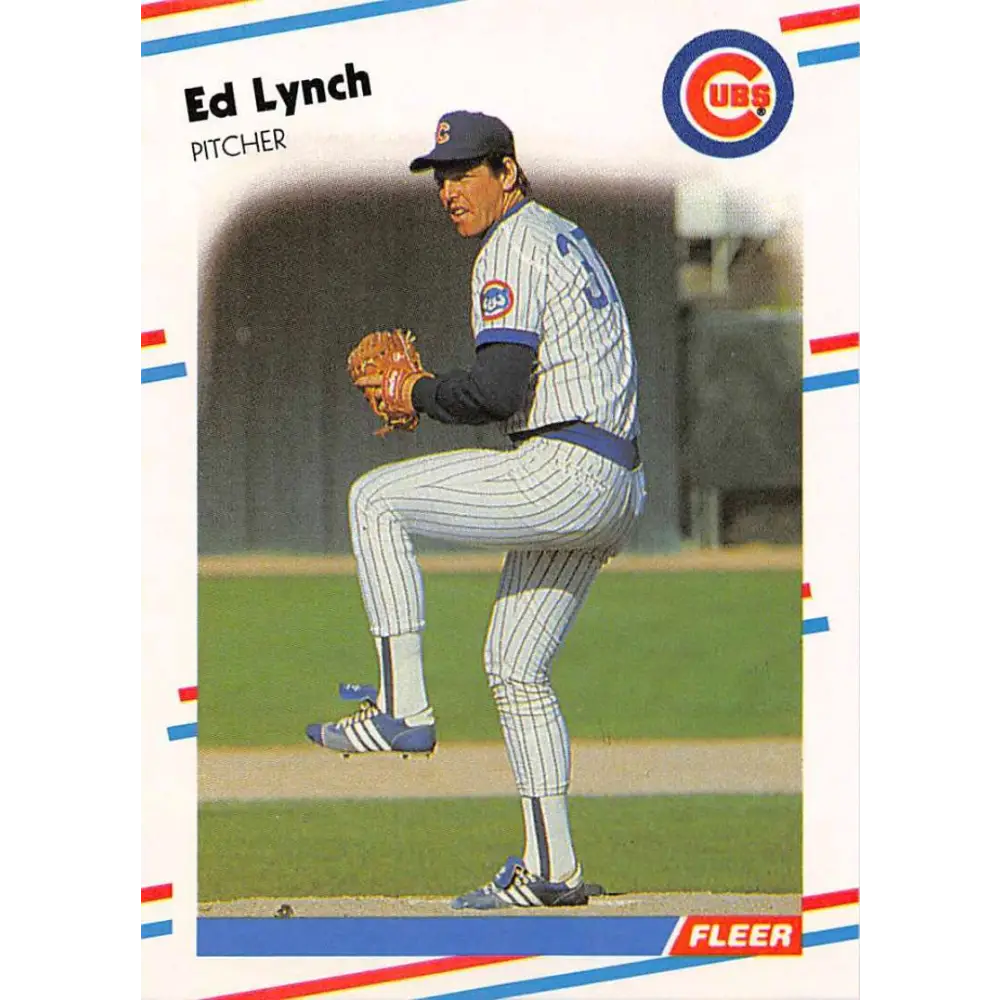 1988 Fleer #422 Ed Lynch EX Excellent Chicago Cubs Baseball Card  Image 1